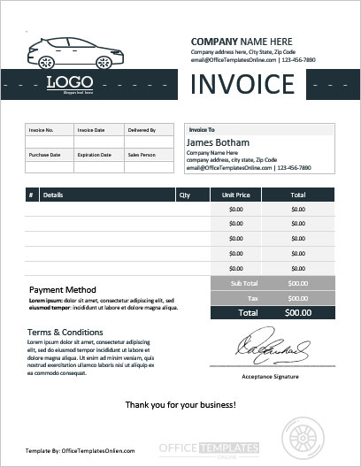 free automotive invoice software download