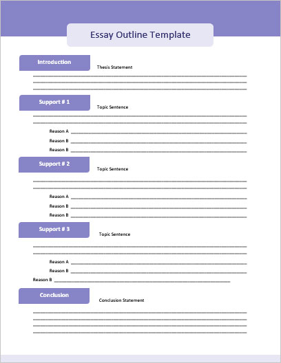 essay outline template word