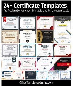 24+ Professional Certificate Templates for Word – Free to Download