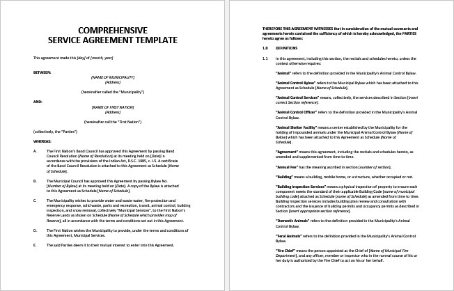 support agreement template