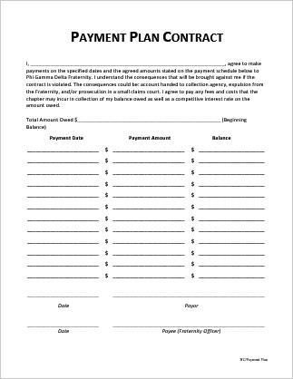 free payment agreement template