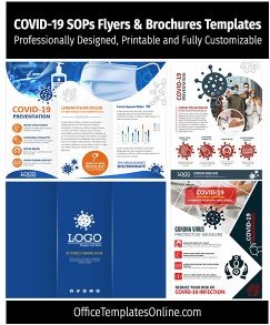 COVID-19 Prevention & Awareness (SOPs) Brochure and Flyer Templates in MS Word