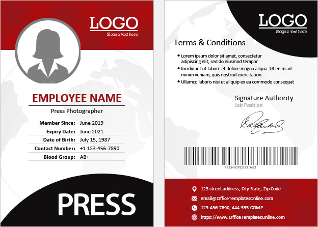 Id Badge Template Word