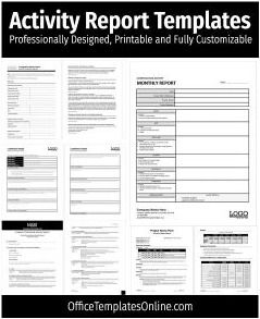 Free Activity Report Templates for Microsoft Word