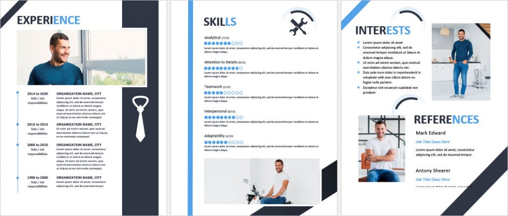 Booklet Style Resume Template For Ms Word Last Pages 1024x436