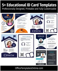 11+ Free Educational ID Card Templates for All Academic Needs