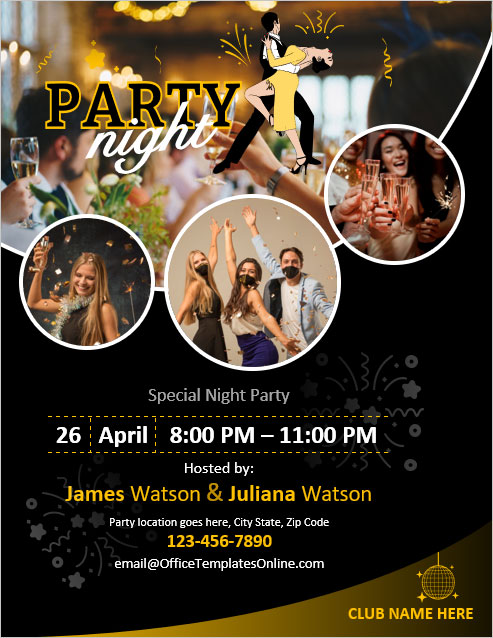 download microsoft word party flyer templates free