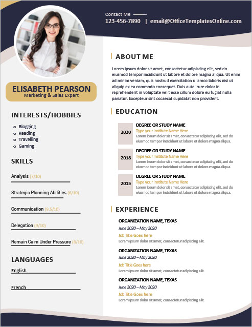 6 Free Modern 21 Resume Templates For Ms Word