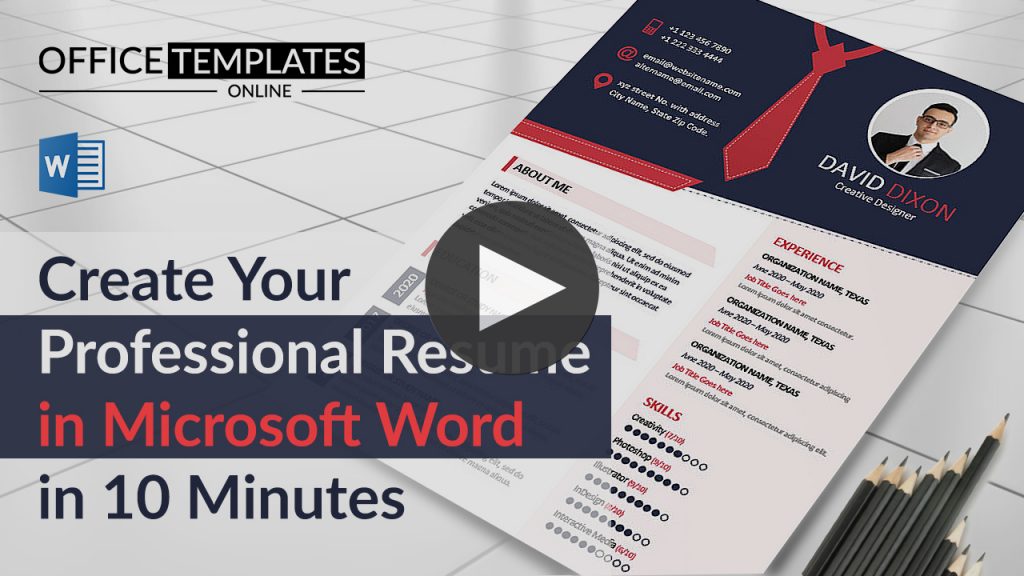 Watch How to Create Professional Resume in MS Word