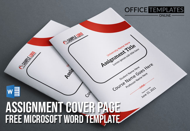 assignment cover page template free download word