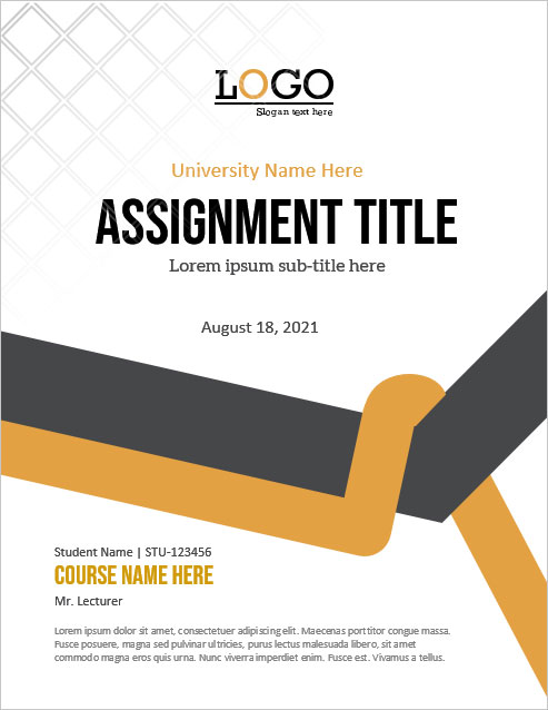 assignment front page template