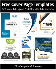 20+ Free Cover Page Templates for Reports, Projects, and More