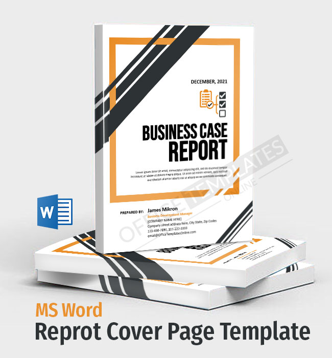 report cover template word