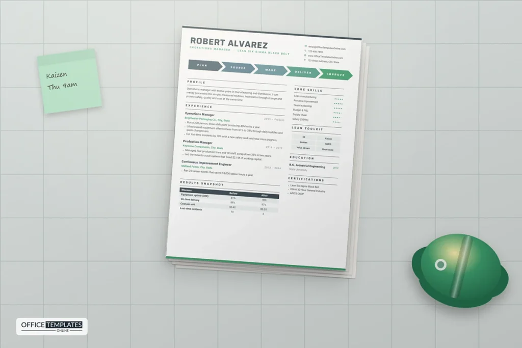 Operations Manager Resume Template Mockup 1024x683
