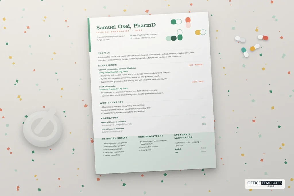 Pharmacist Resume Template Mockup 1 1024x683