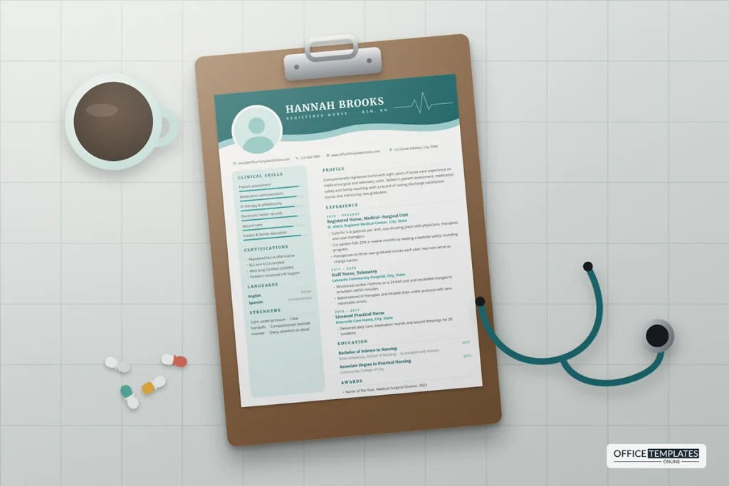 Registered Nurse Resume Template Mockup 1 1024x683