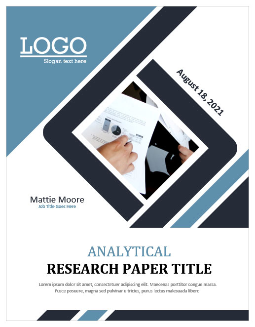 10 Free Cover Page Templates For Research Papers In MS Word