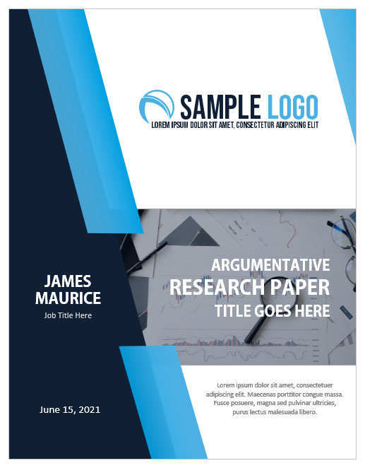 Research Paper Cover Page Template Designed In Microsoft Word Cover ...