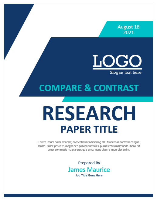 research cover page word