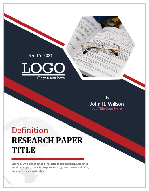 research cover page word