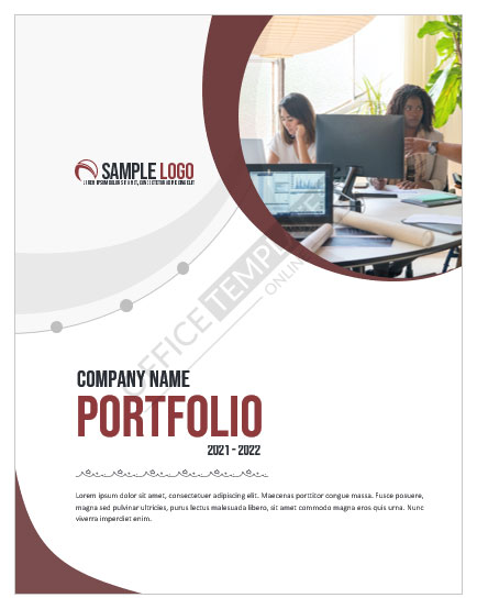 portfolio cover page template free word download