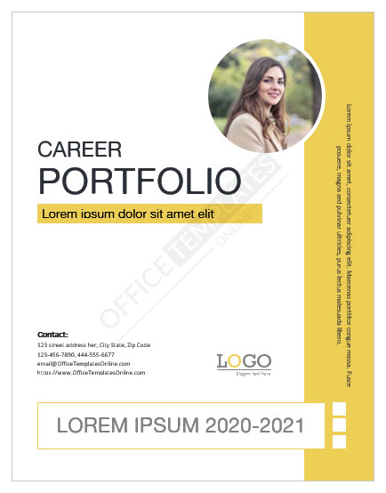 portfolio cover page education template free word download