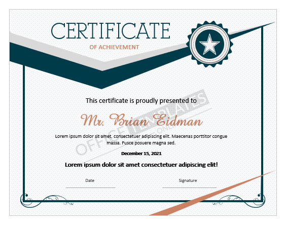 qualification certificate template
