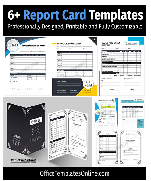 printable kindergarten report cards