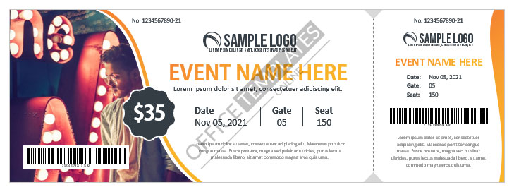 Free and customizable ticket templates for any event