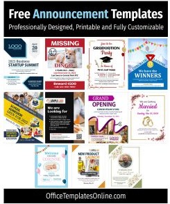 11+ Free Editable Announcement Card Designs & Formats in MS Word