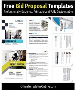 Free Bid Proposal Templates & Formats for MS Word