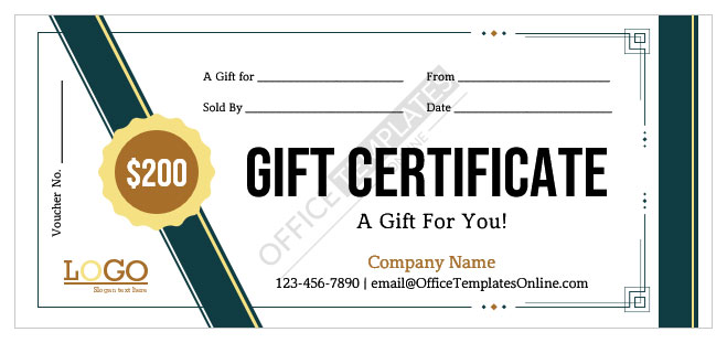 6+ Gift Certificate & Voucher Templates for MS Word