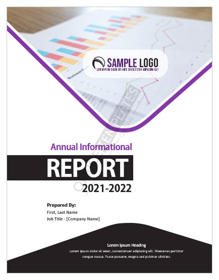 Informational Report Cover Page Template for MS Word
