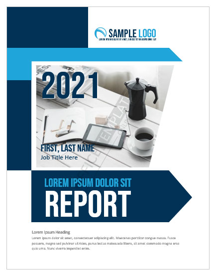 Cover Page Sample for Internal & External Reports - MS Word