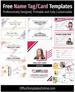 Collection of 30+ Free Name Tags, Badges, and Place Card Templates for MS Word