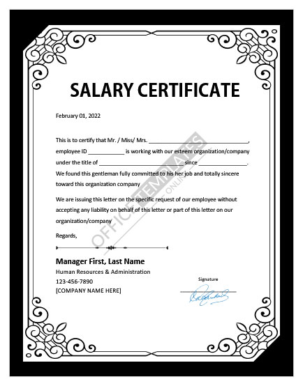 What Is A Salary Assignment Letter