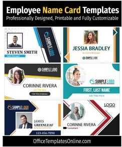 18+ Professional Name Card Templates for Employees and Staff