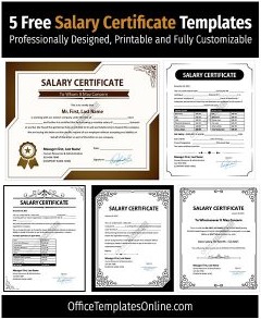 25 Free Editable Salary Certificate Templates in Word (Download Now)