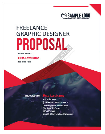 Cover Page Template for Freelance Graphic Designer in MS Word