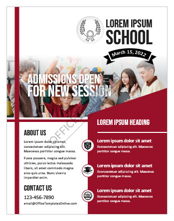Page 7 - Free custom printable school flyer templates