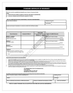 8+ Insurance Certificate Samples and Templates for MS Word