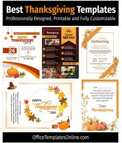 11+ Best & Free Thanksgiving Templates – [Cards, Invitations, Menu, Posters]