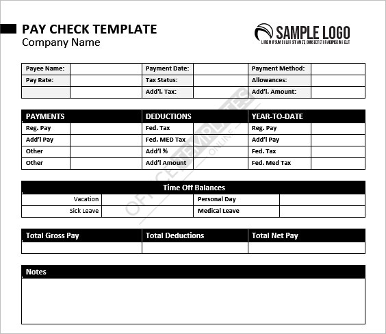 paycheck template excel