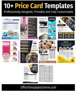 10+ Free Rate/Price List Card Designs & Formats for MS Word