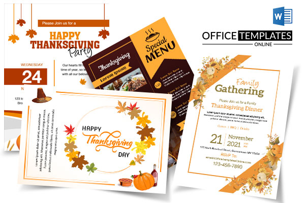 Free and customizable thanksgiving templates