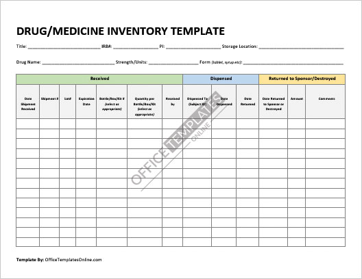 médicament-médicament-inventaire-modèle-en-ms-word