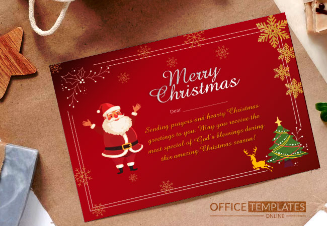 6+ Christmas & New Year Card Templates for MS Word