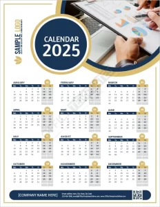 Download Calendar 2025 Template with Company Information – MS Word Format