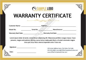 15+ Free Warranty Certificate Templates for MS Word