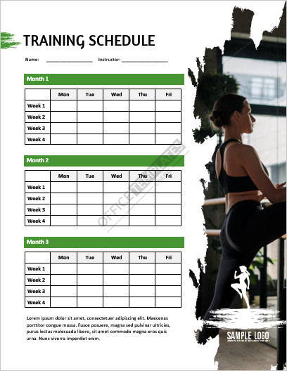 Fitness Schedule - How to create a Fitness Schedule? Download this Fitness  Schedule template now!